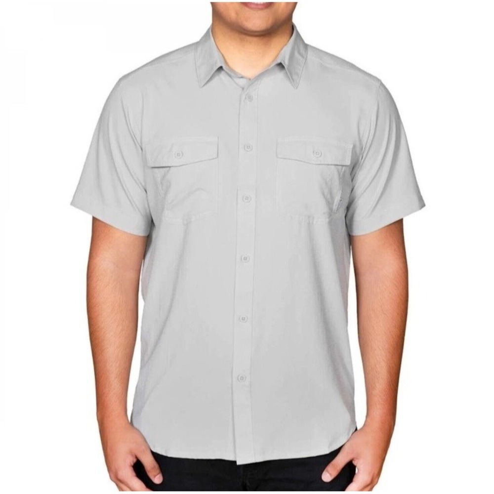 Columbia Mens Utilizer II Omni-Wick Shade Short Sleeve Shirt Sz XXL Gray Pockets